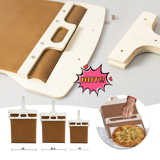 3 Tailles Sliding Pizza Peel Pelle Planche de rangement Pala Pizza Scorrevole Poignée en bois Transfert Pizza Gadgets de cuisine