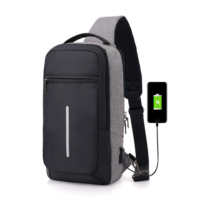 Sac de poitrine de charge USB anti-vol avec vous