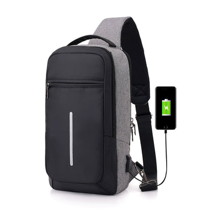 Sac de poitrine de charge USB anti-vol avec vous