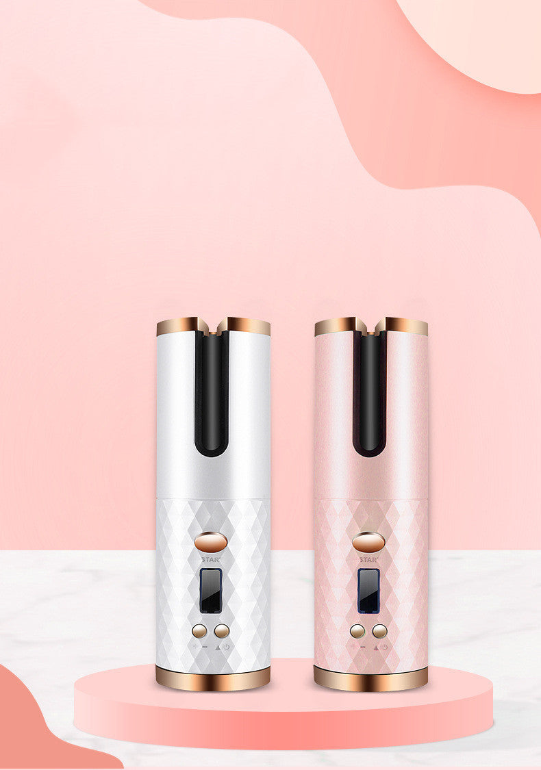 Bigoudi automatique Rechargeable pour femmes, fer à friser Portable avec écran LCD, en céramique, pour friser les cheveux bouclés et rotatifs