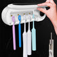 Wall Mounted Toothbrush Holder Smart Toothbrush Holder UV Sterilizer Holder Toothpaste Dispenser Squeezer for Bathroom Accessories