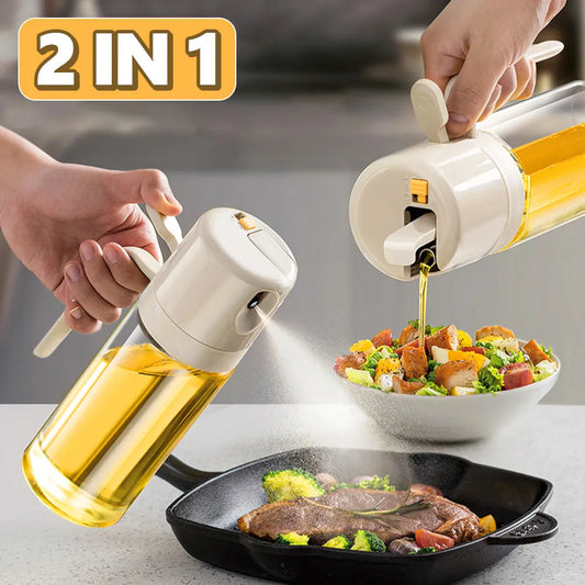 OilMist 2-en-1 ✅ Distributeur et Pulvérisateur d'huile de cuisson