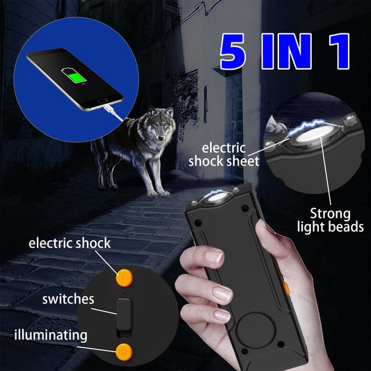 Chargeur SOS Multifonction 5-en-1 ✅ Banque D'alimentation Multifonctionnelle  d’urgence Et Lumière Pour l’extérieur