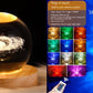 LED ondulation de l'eau veilleuse ambiante USB rotatif Projection cristal lampe de Table RGB réglable décoration de la maison 16 couleurs cadeaux