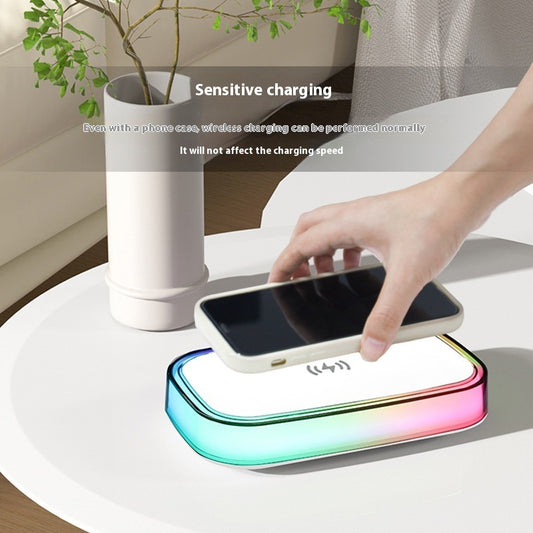 Chargeur sans fil de bureau Lampe de chevet LED Petite lampe de nuit