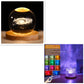 LED ondulation de l'eau veilleuse ambiante USB rotatif Projection cristal lampe de Table RGB réglable décoration de la maison 16 couleurs cadeaux
