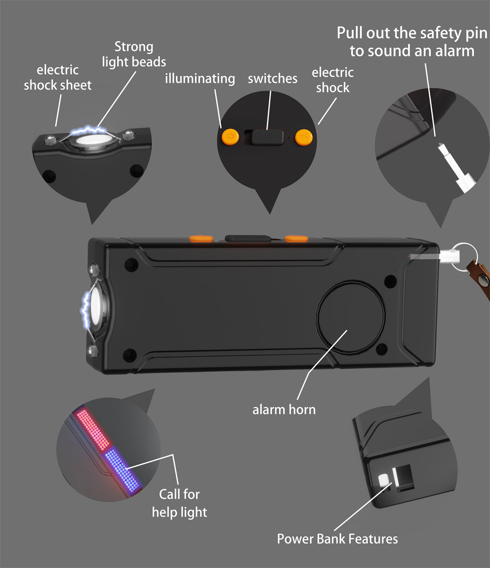 Multifunctional Power Bank Five In One Rechargeable Charger SOS Alarm And Light For Emergency Outdoor Supplies