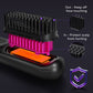 Peigne à cheveux droits 2 en 1 Lisseur de cheveux sans fil Brosse à cheveux Chauffage rapide Bigoudis chaud portable Charge USB
