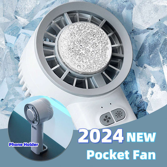 2024 Été Gadget Handheld Turbo Jet Fan Mini Portable Ice Cold Fan Generation Moteur sans balais Vent Ventilateurs de conduit à grande vitesse Souffleur violent