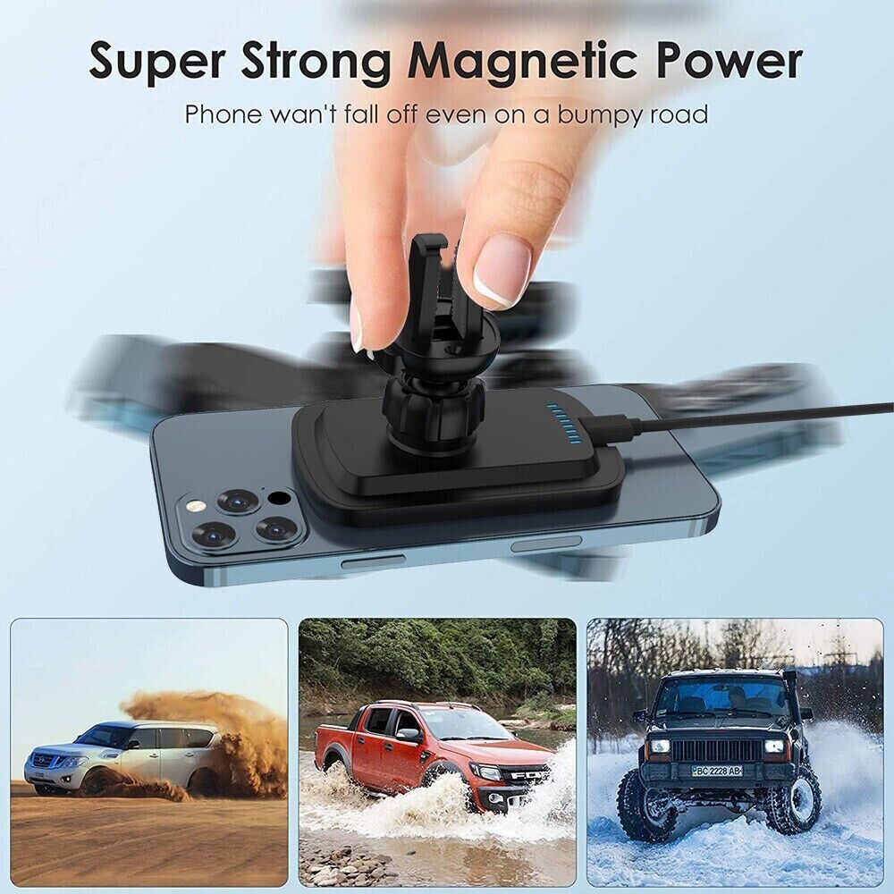 Chargeurs sans fil magnétiques Support de ventilation d'air de voiture Support de téléphone Mini QI Station de charge rapide pour téléphone