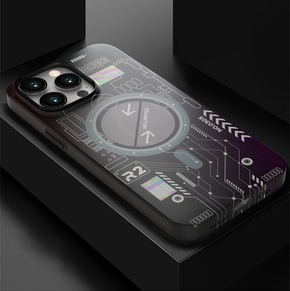 Coque de téléphone magnétique lumineuse à l'arrière
