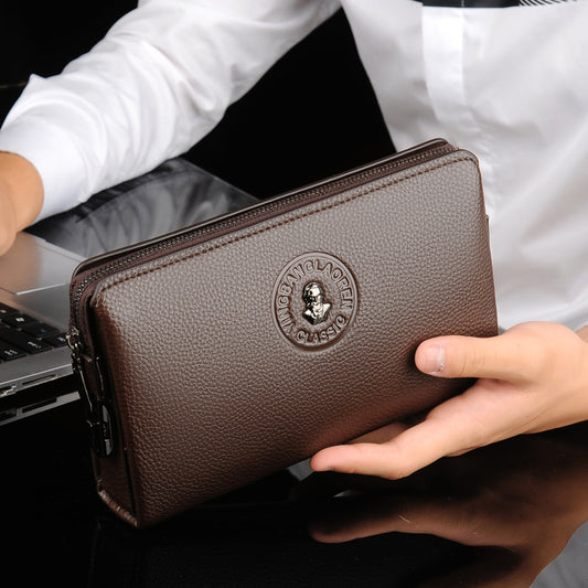Pochette Décontractée D’affaires Pour Hommes Nouvelle Pochette En Cuir Souple