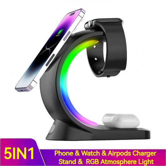 MagCharge 4-in-1 Station ✅ Chargeur Sans Fil Magnétique Charge Rapide Pour Smart Phone  Airpods Pro Iphone