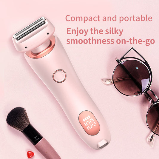 Épilateur d'épilation 2 en 1 USB Tondeuse rechargeable Femmes Corps Rasoir Visage Jambe Aisselle Bikini Main Rasoir pubien Décapant