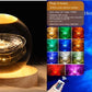 LED ondulation de l'eau veilleuse ambiante USB rotatif Projection cristal lampe de Table RGB réglable décoration de la maison 16 couleurs cadeaux