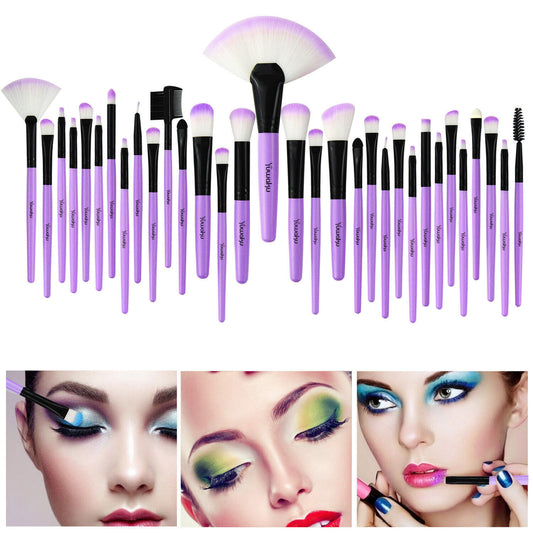 Coffret Pro de Brosses de Maquillage ✅ 32 Pièces avec Étui Élégant