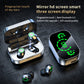 Écouteurs Bluetooth sans fil TWS Grand écran Affichage numérique intelligent dans la lumière , respiration de l’oreille.