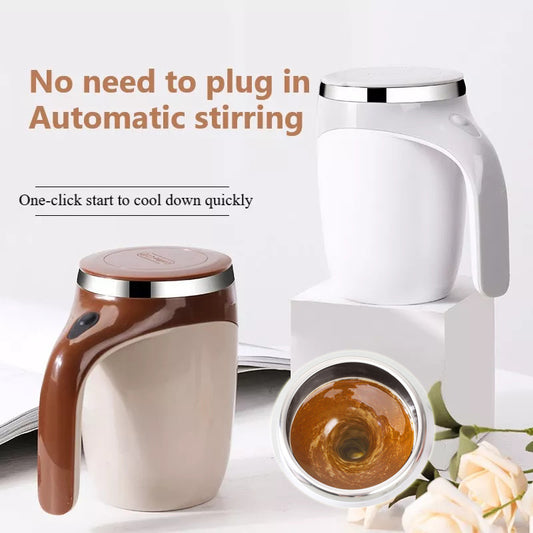 Modèle rechargeable Tasse à mélanger automatique Tasse à café Tasse à agitation électrique de haute valeur Lazy Milkshake Tasse d'eau magnétique rotative